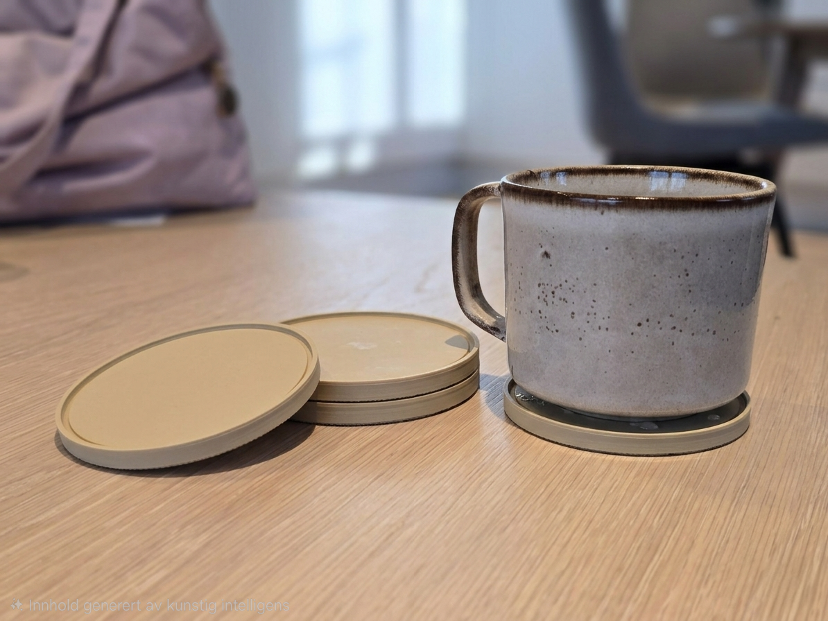 Zen Ring Coaster, minimalist Japandi‑style drink coaster (stackable)