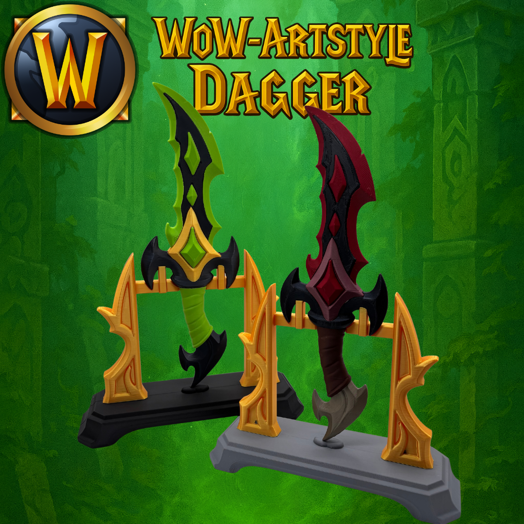 WoW-Style Fantasy Dagger – No MMU Needed, with Stand