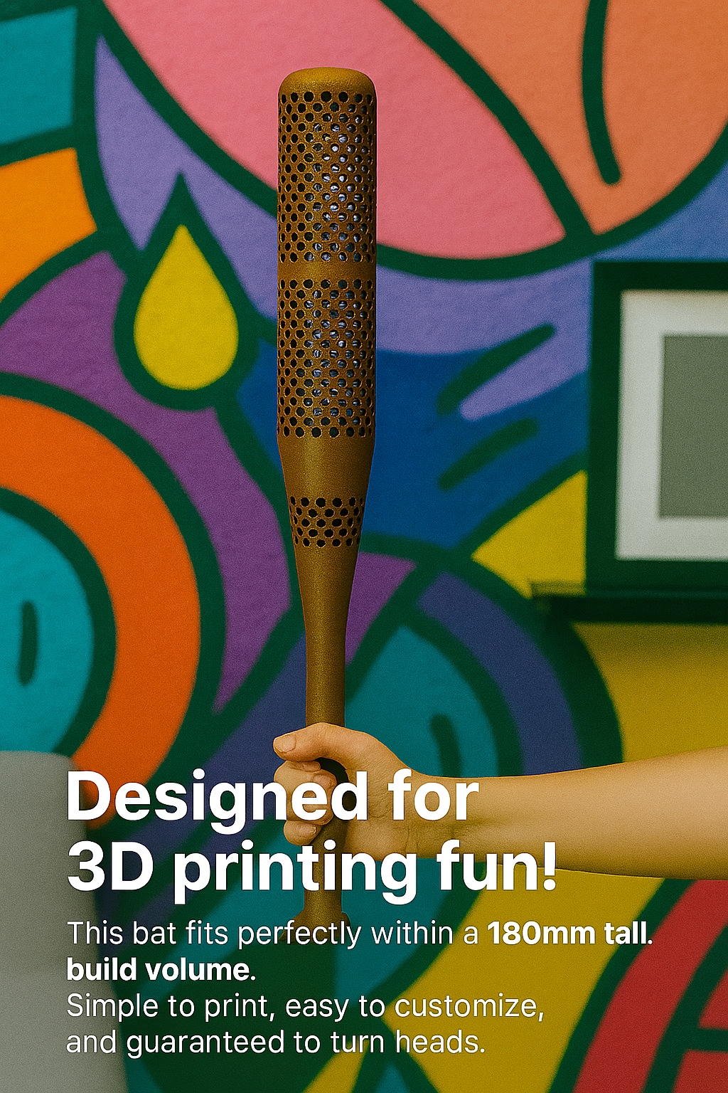 Fun Baseball bat - Small printer compatible