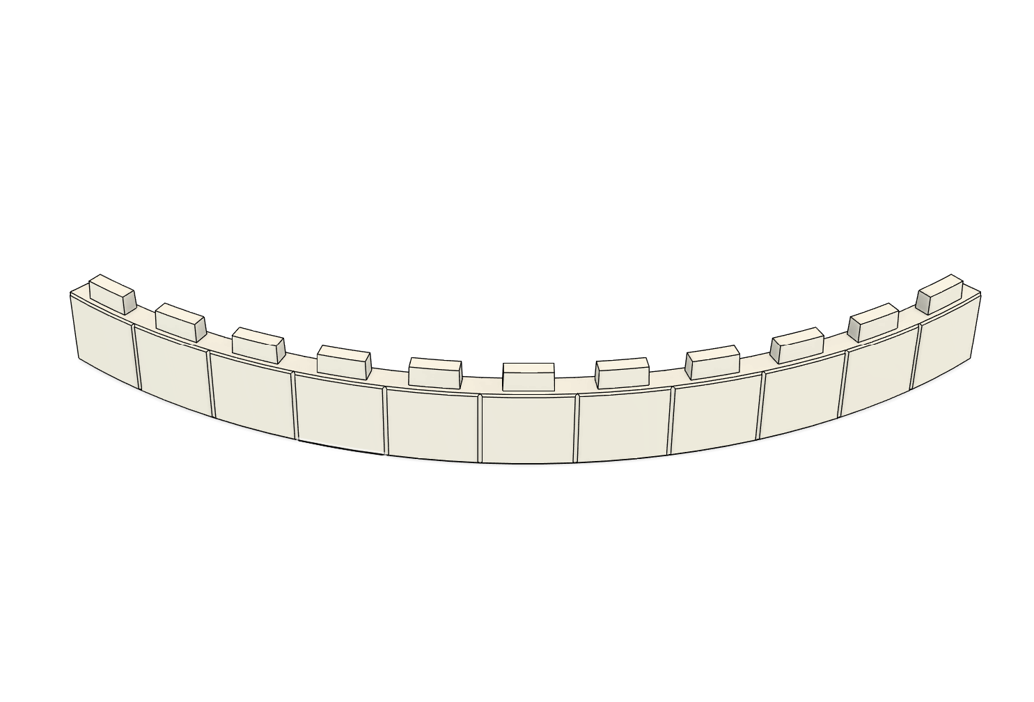 Rokenbok 1x11 Curved Wall