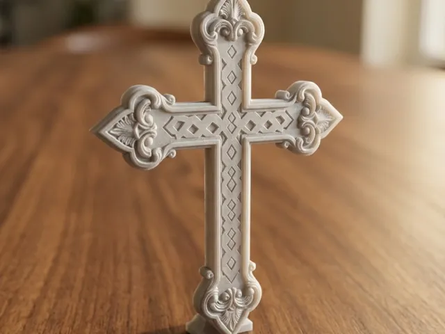 Cross with Carved Details