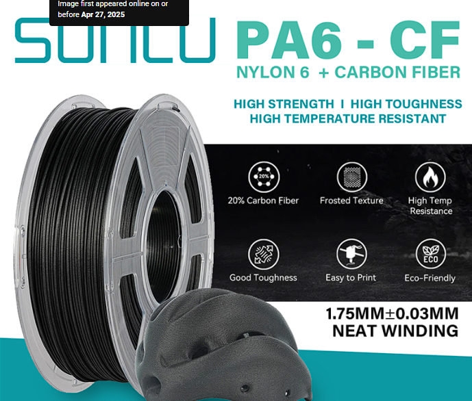 {Centauri Carbon} Sunlu PA6-CF Print Settings [TESTED]