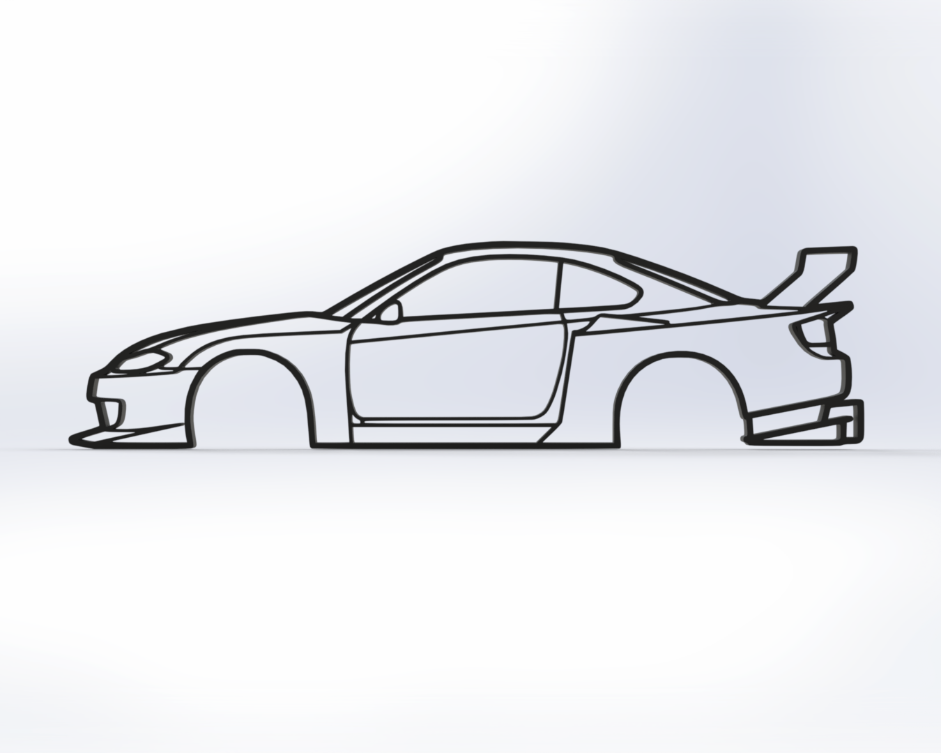 LB-Super Silhouette S15 SILVIA 2D Wall Art Nissan