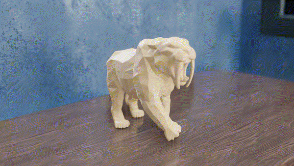 Low Poly Sabre Tooth — miniatura 2