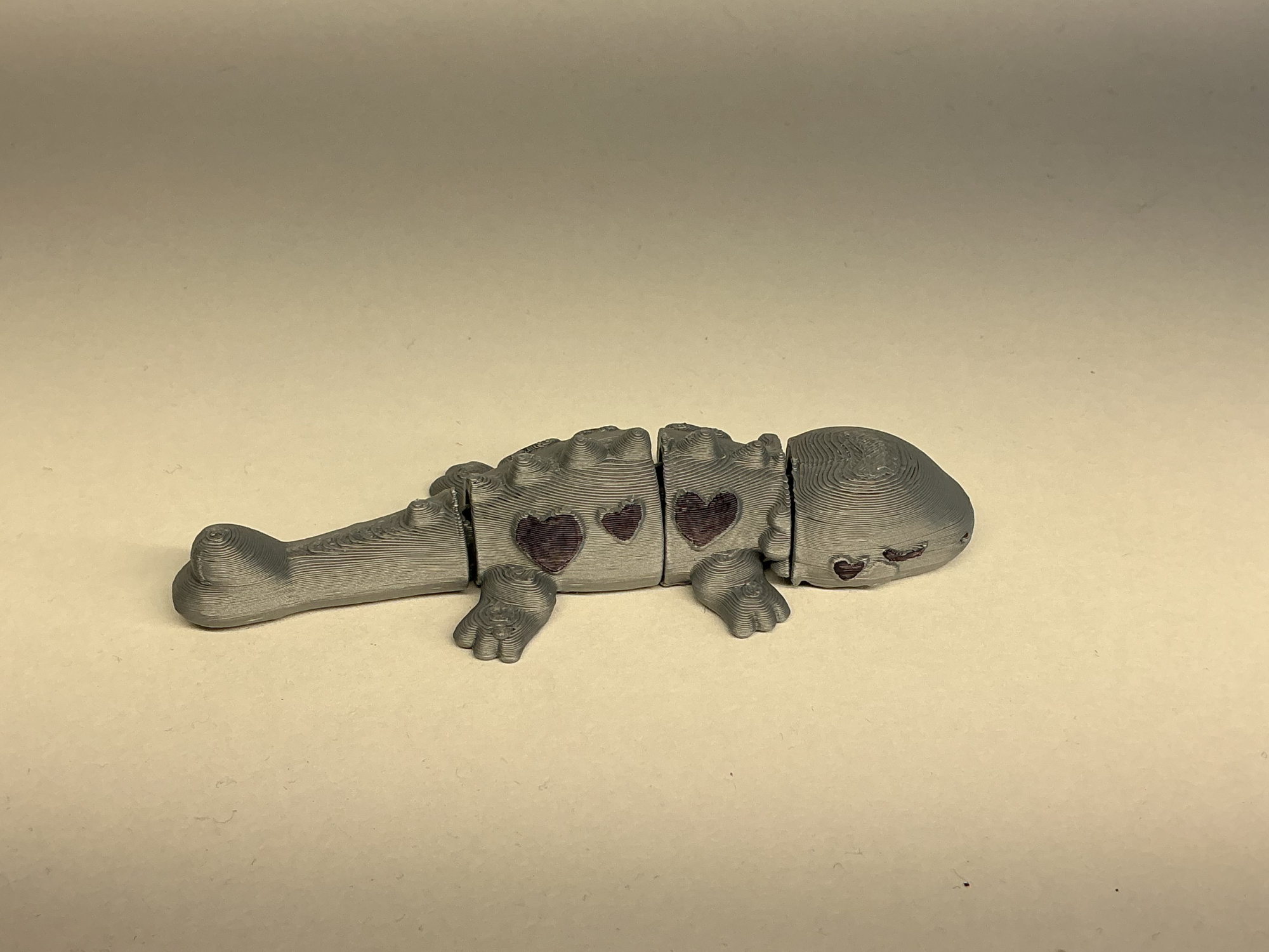 Articulated Valentine Lizard – Flexible Heart Creature — thumbnail 2