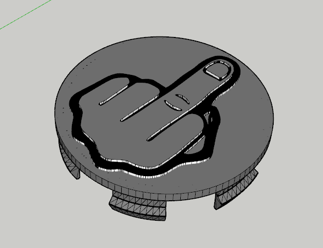 Wheel cap Middle finger