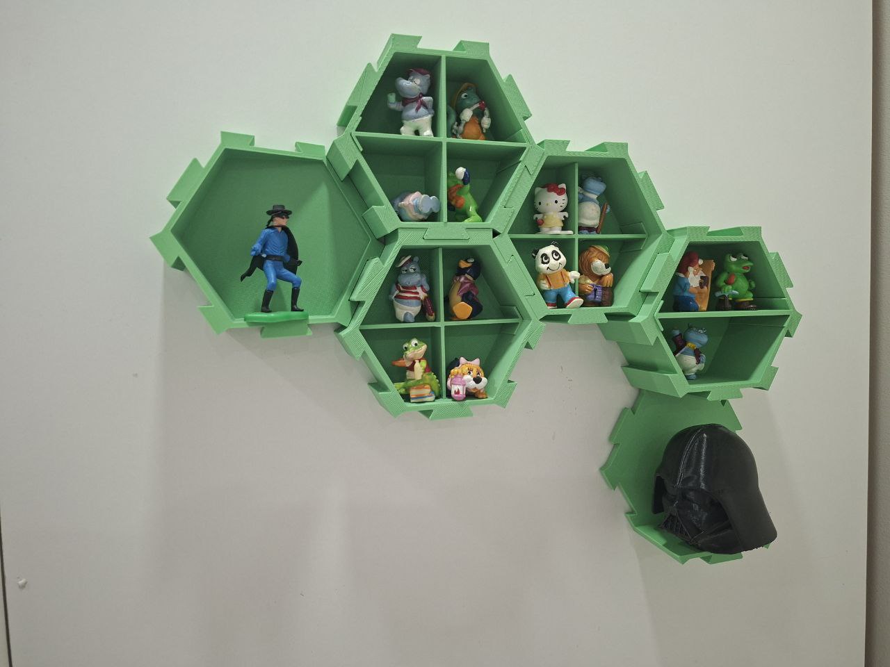 Modular Hexagon Wall Shelf (No Drilling / Gel Tape) - Dovetail Join