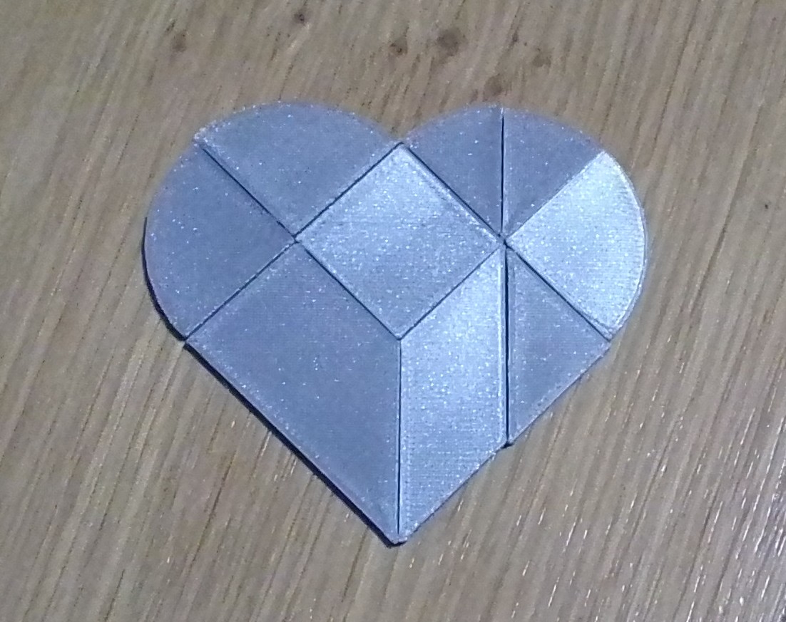 Tangram Heart 3D model
