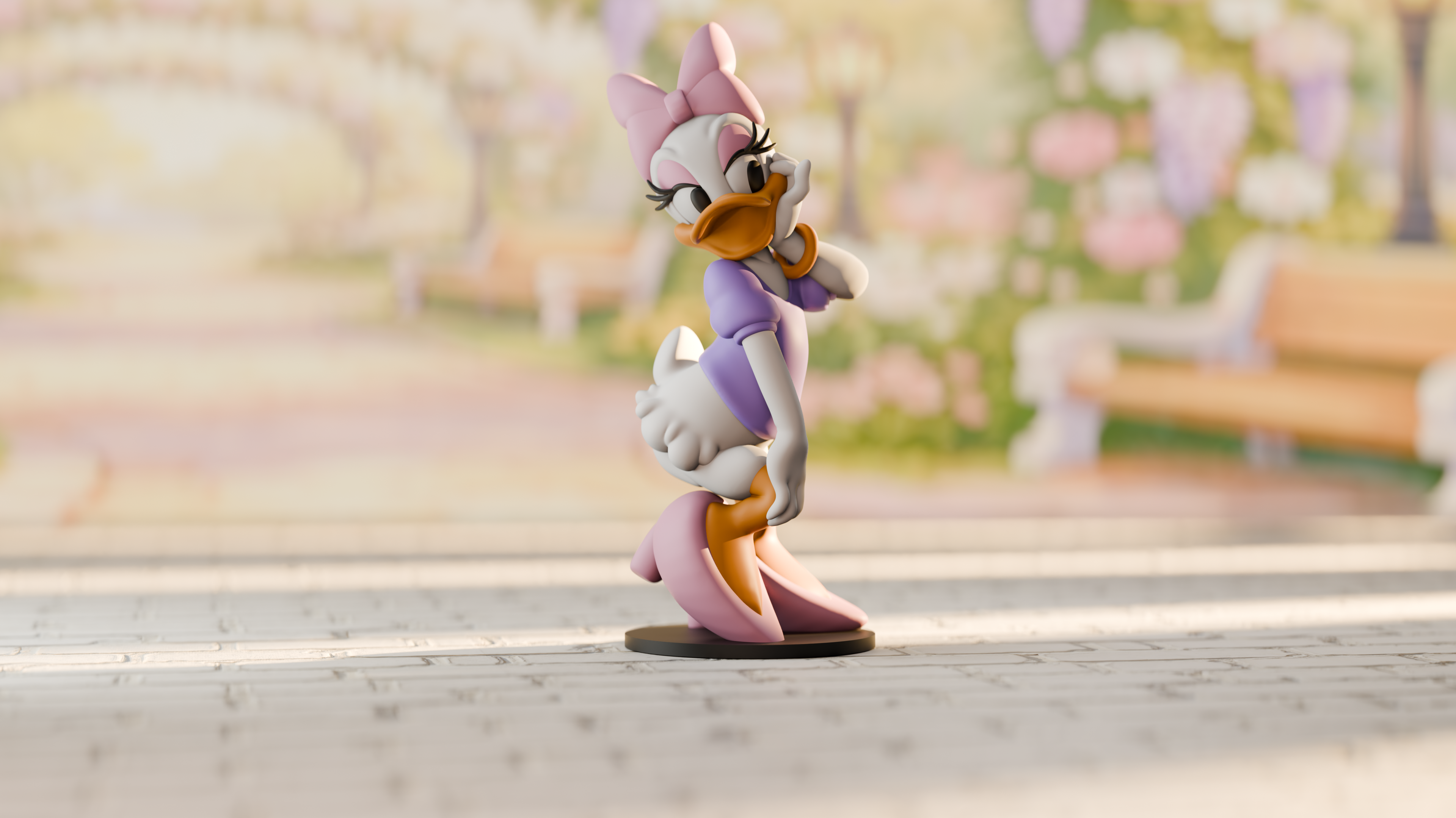 DuckTales Cute Daisy Duck Character Figurine