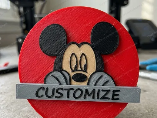 Customizable Mickey Mouse Sign