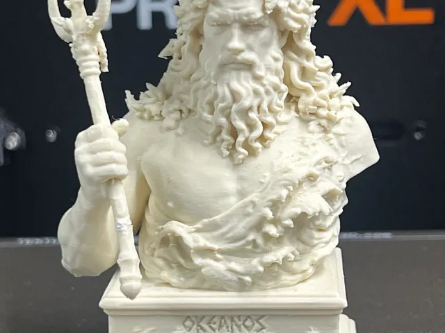Okeanos Bust – Primordial Titan of the Great River Statue STL