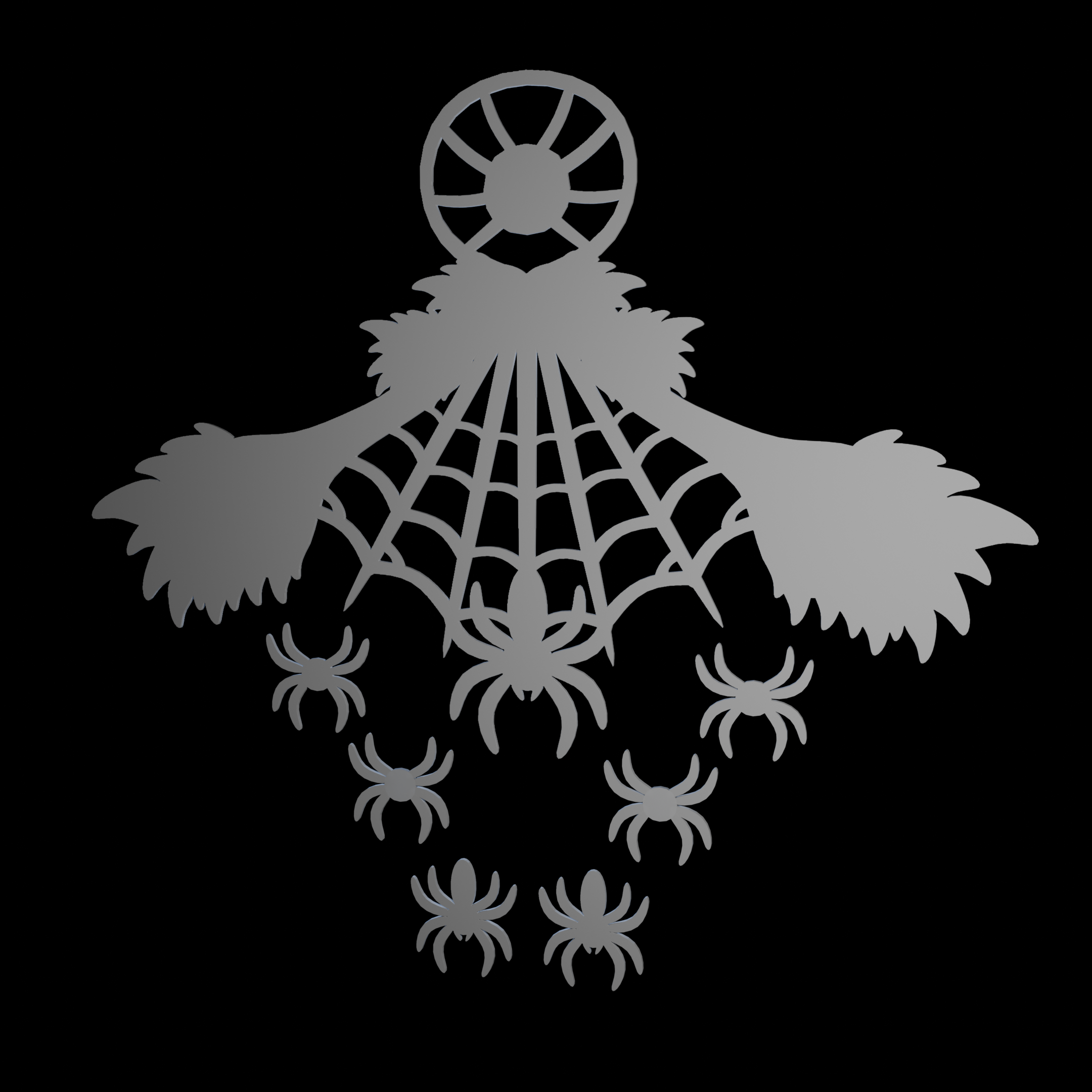 Spider family on the tree wind chime