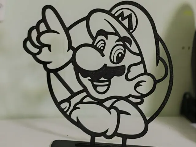 Mario Bros with stand - 2d minimalist home decor