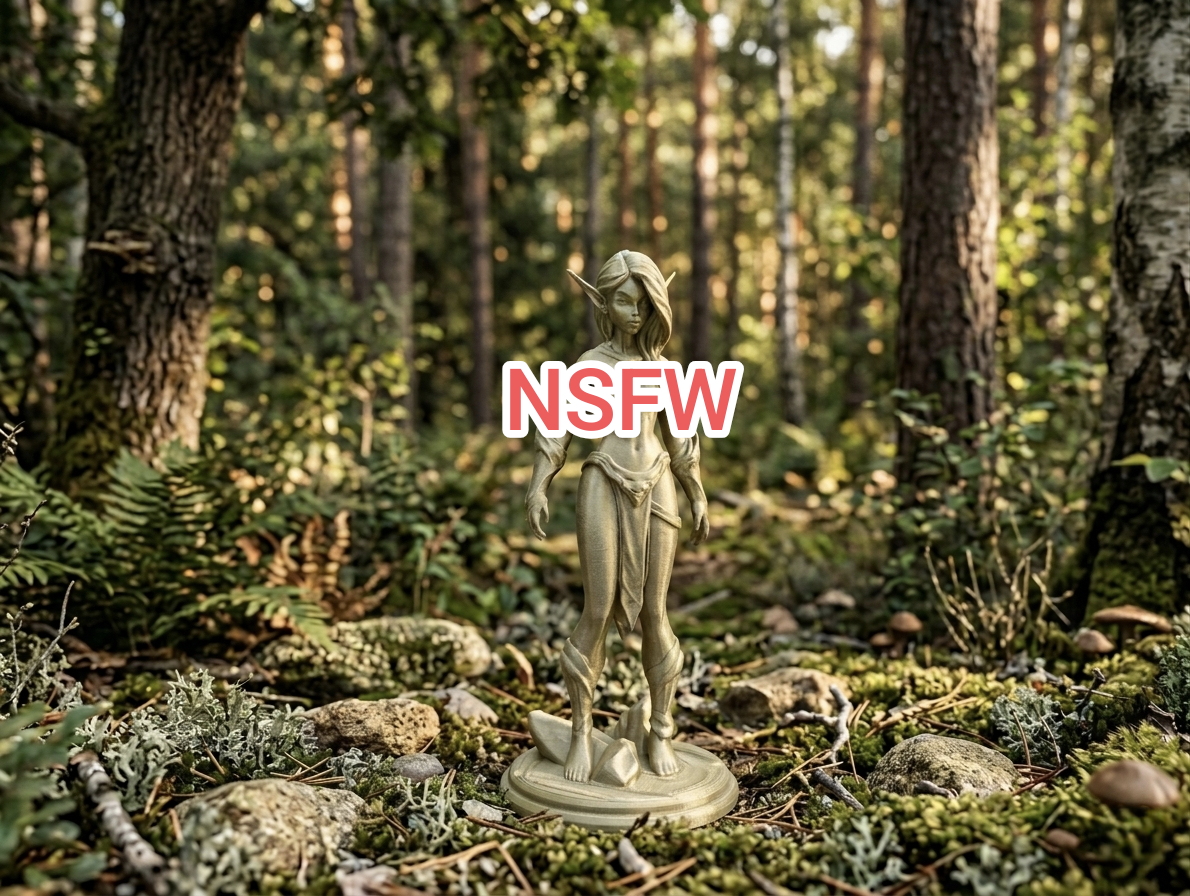 Sexy Elf Warrior – Topless Fantasy Nude