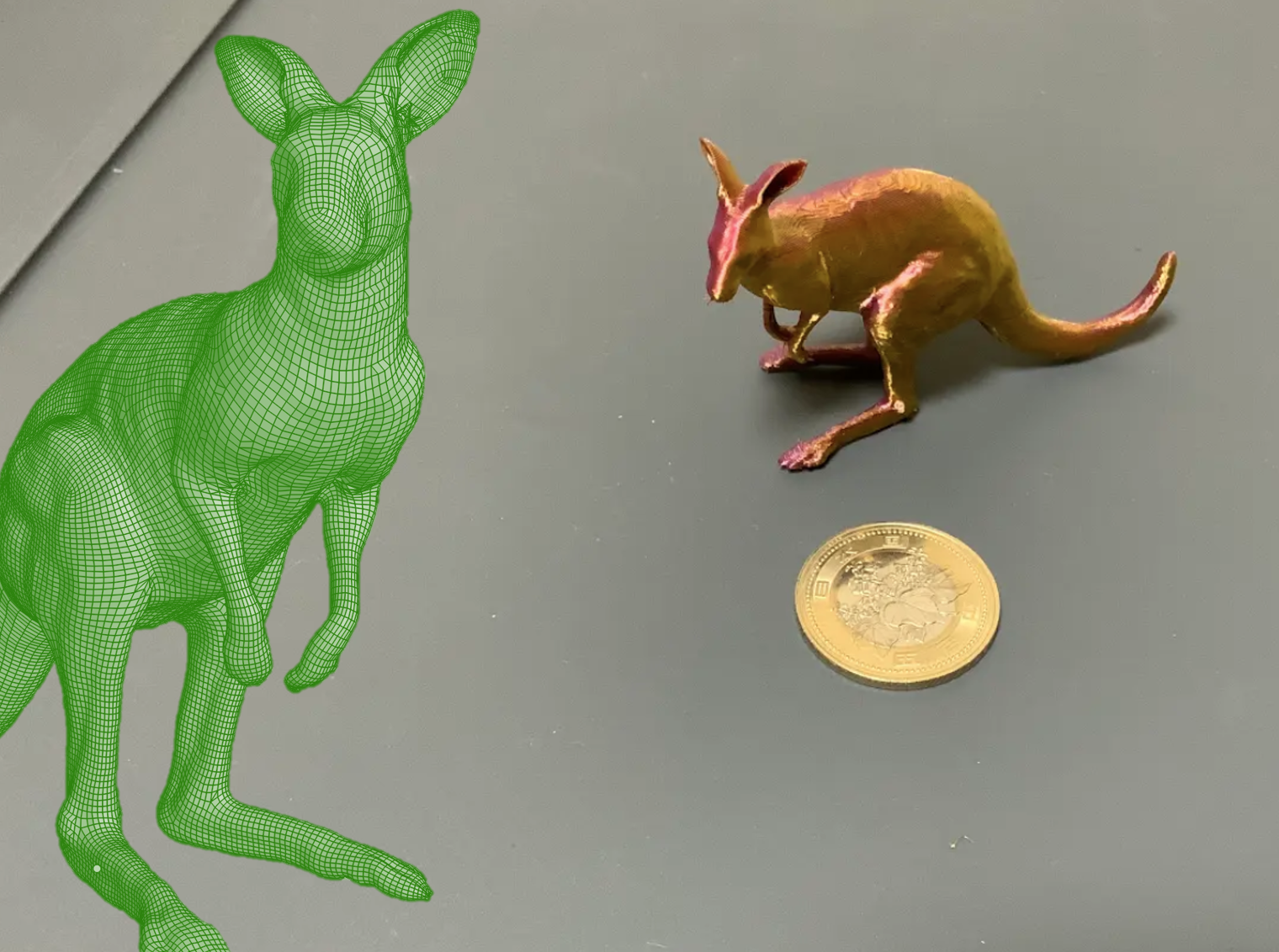 Kangaroo - 3d outline