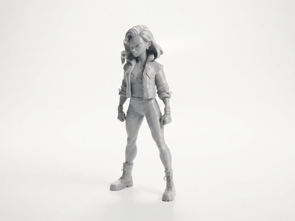 Angry Girl Figurine Female Character 3D Printable