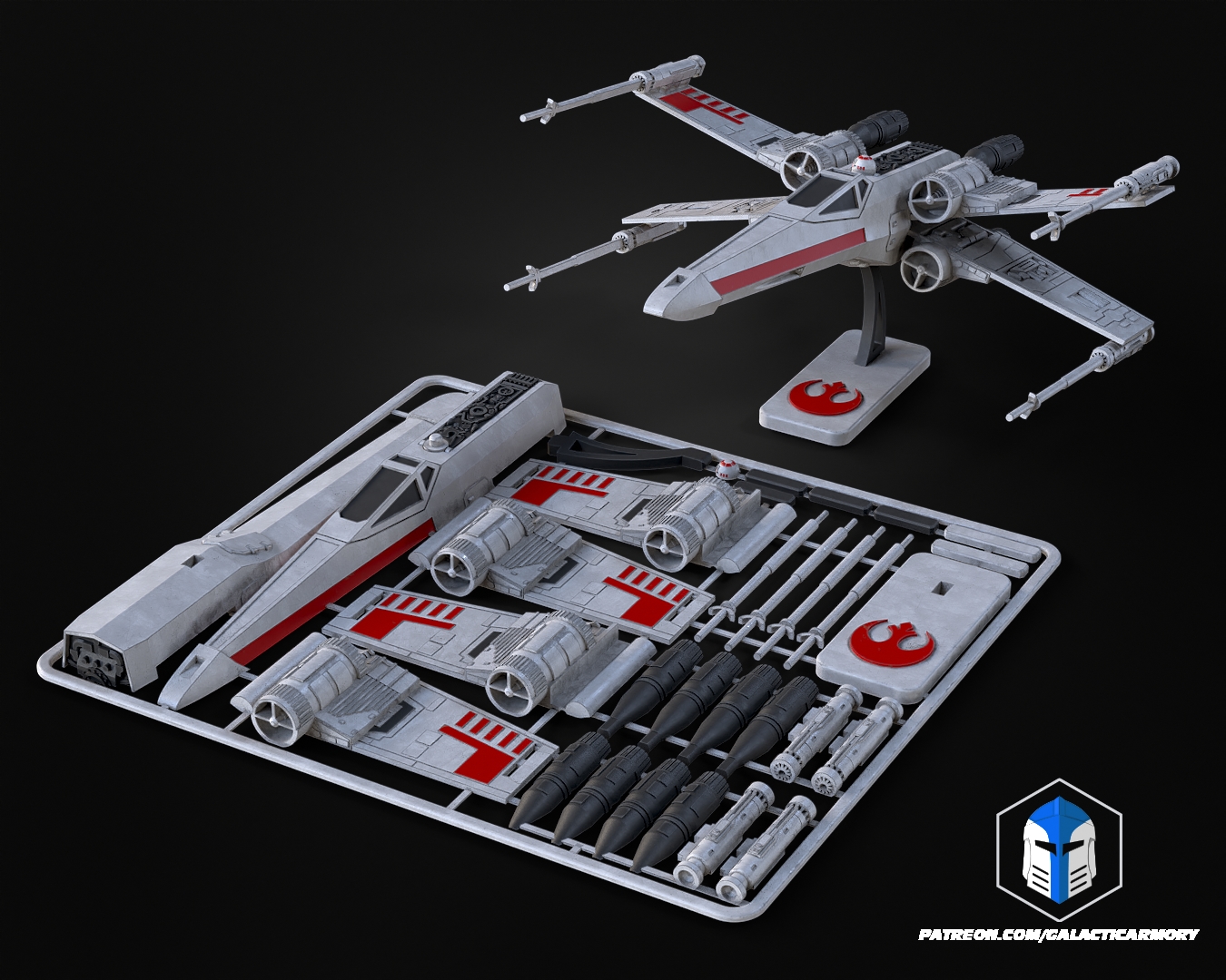 X-Wing Vehicle Kit Card - 3D Print Files