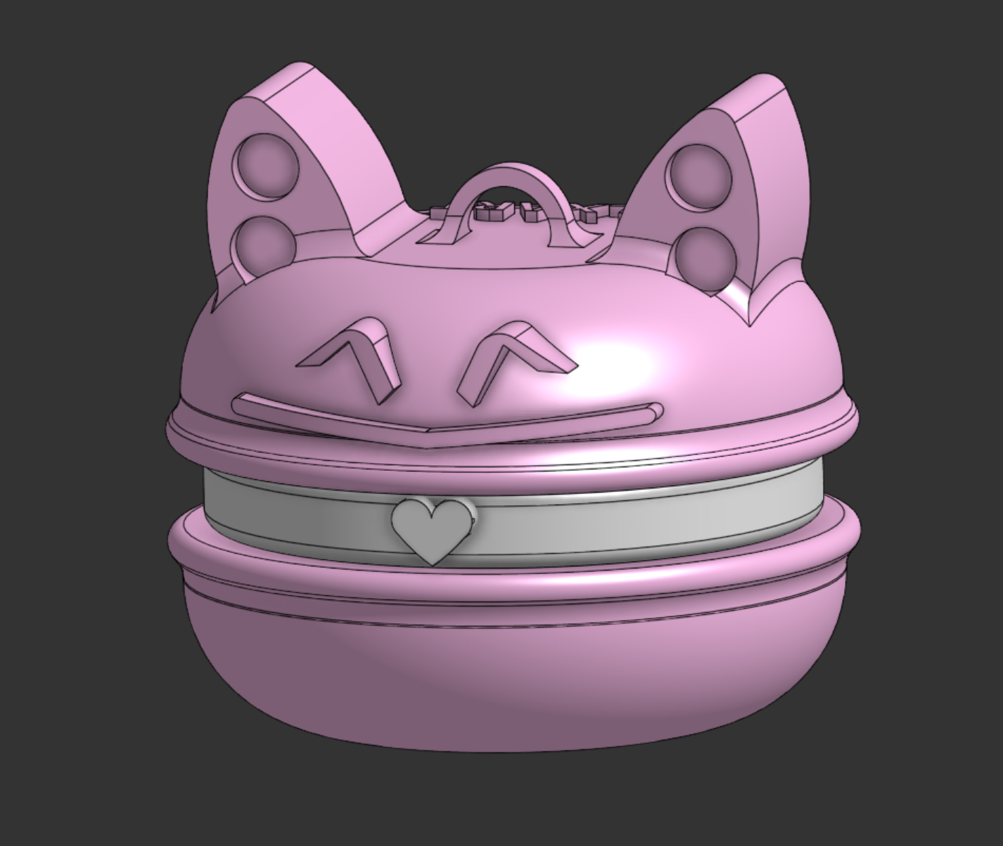 Macaron Japanese Cat Keychain