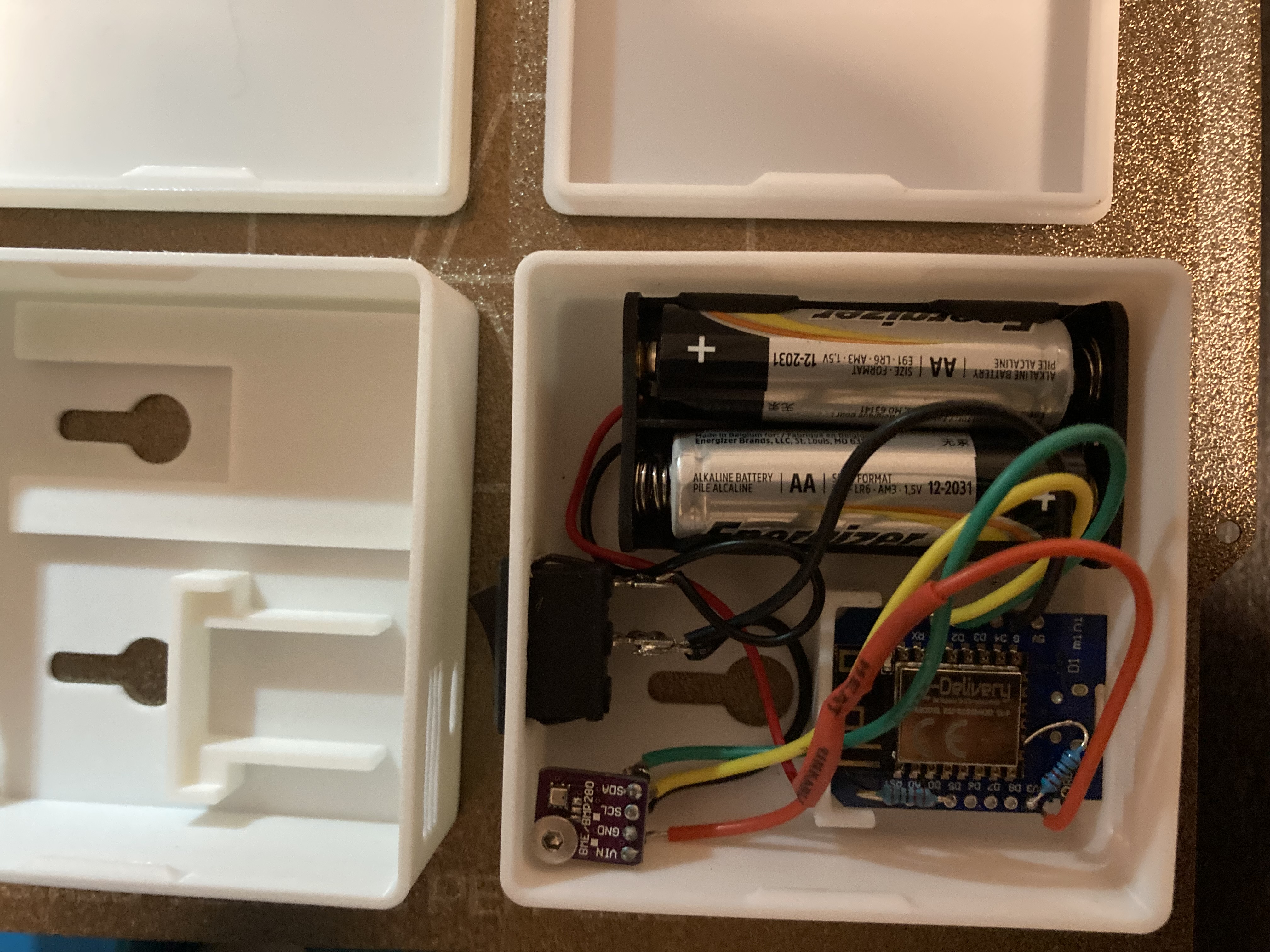 Miniatura 3 do modelo 3D (Wemos) D1 Mini + BME280 Temp Humidity Sensor Case