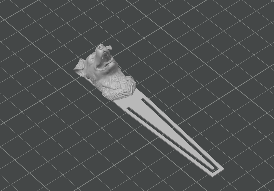 Dog head bookmark