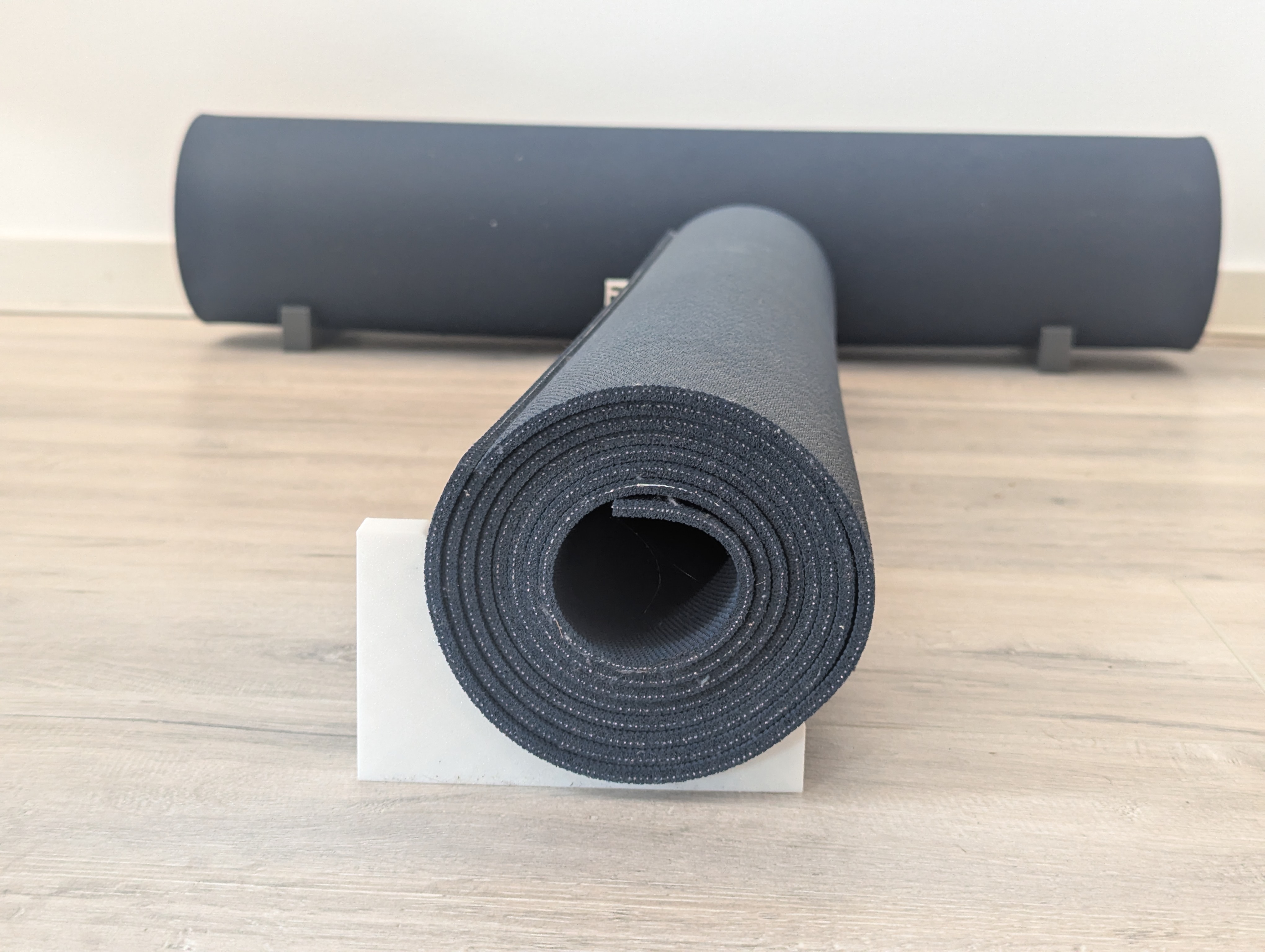 Yoga mat holder (easy roll on and off)