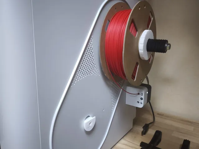 Snapmaker U1 Spool Holder with 608 Bearings and Cone Nut (CadQuery)