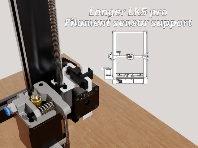 Longer LK5 pro filament sensor support