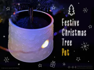 Festive Christmas Tree Pot