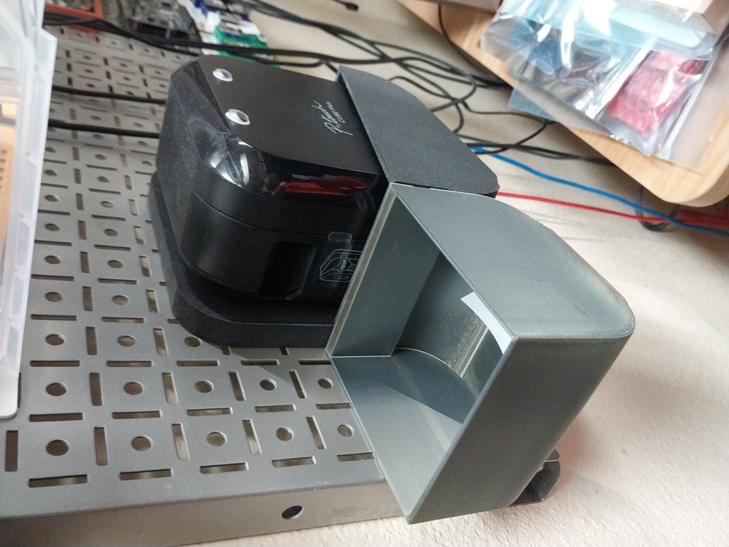 Brother P-touch Cube Plus holder for pegboard, Omniwall or Wall Control