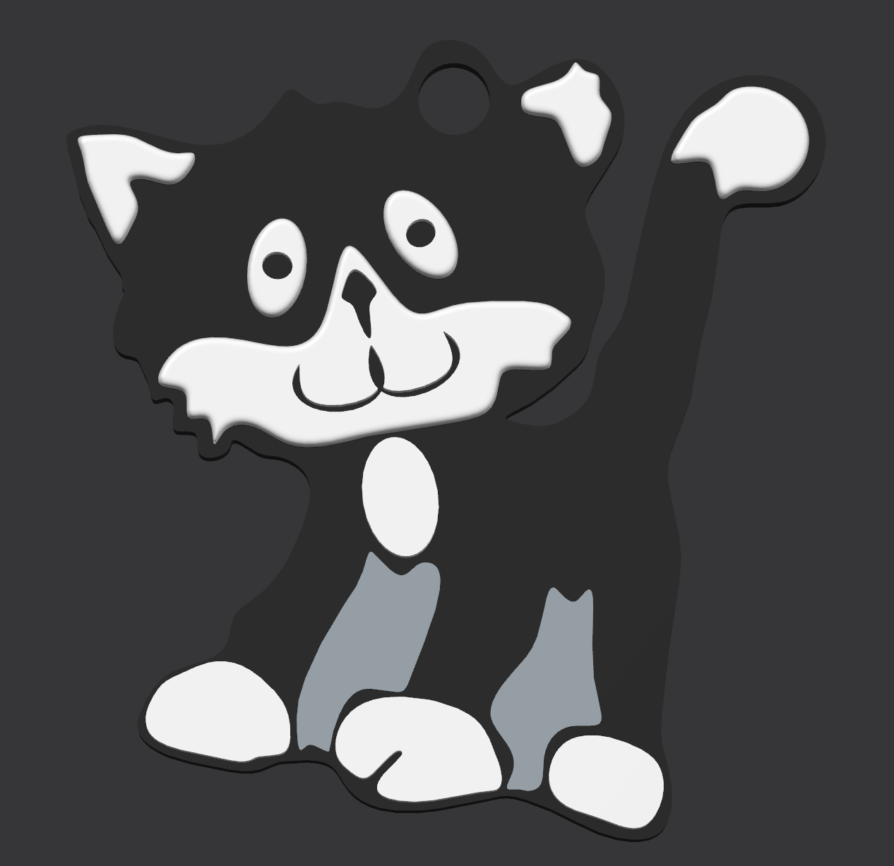 Cute Cat Key risk (desinged for 1-3 Colours)