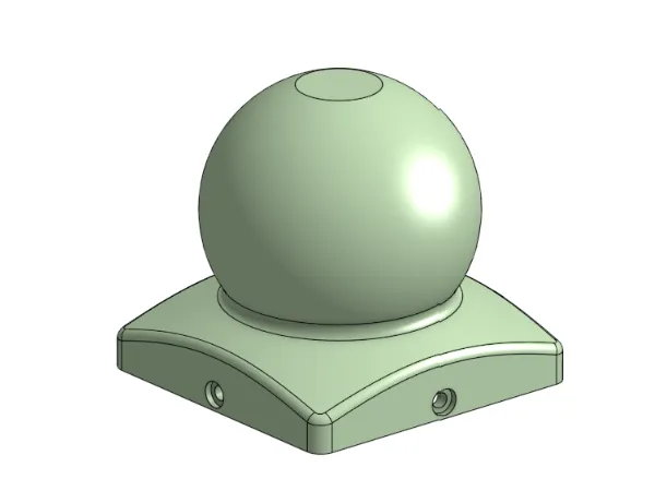 Kappe Vierkant 82,5x82,5mm Kugel(Spielplatz)