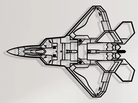 F-22 Raptor top Wall Art