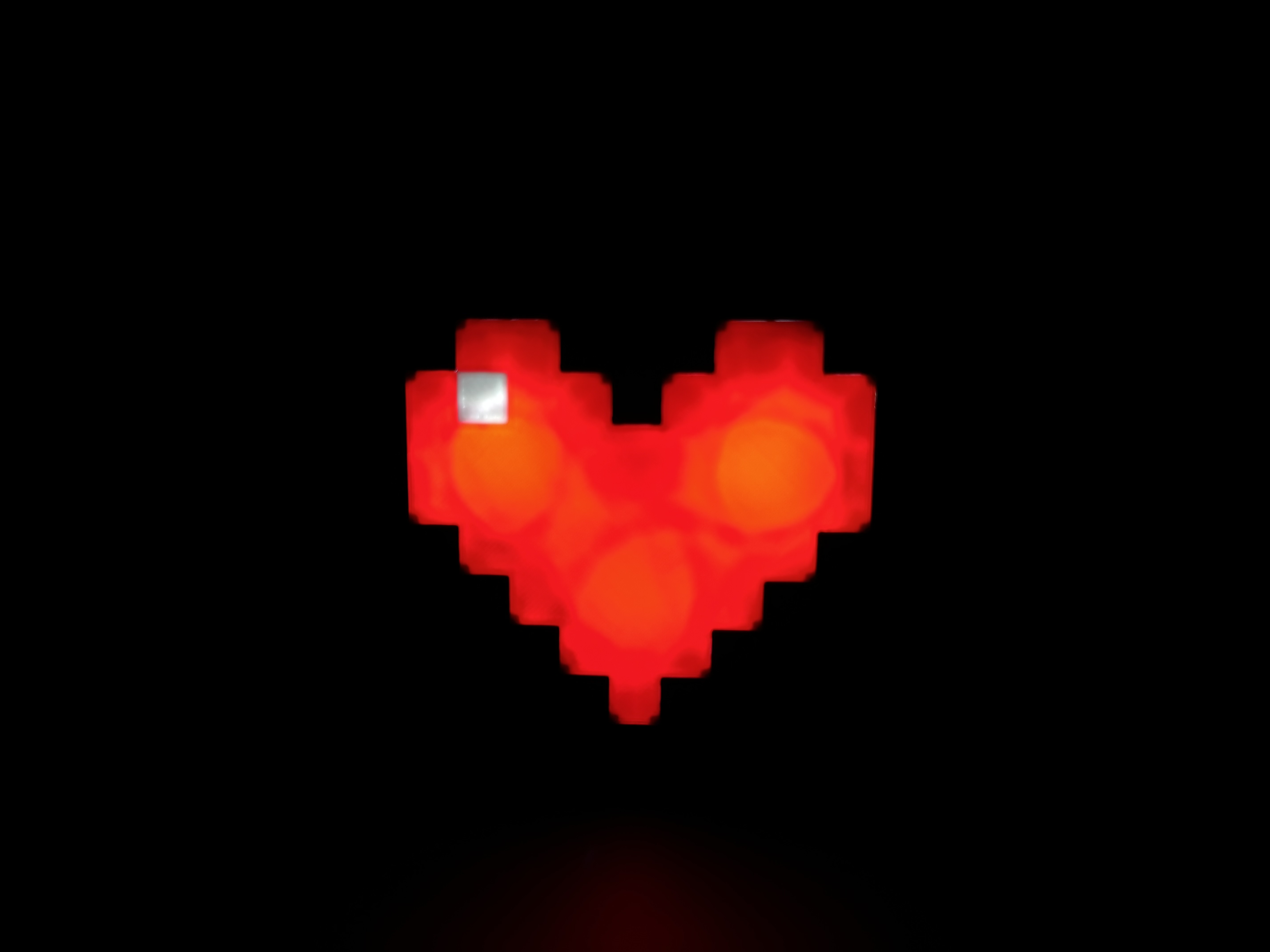 Pixelated Heart Light/Container — thumbnail 2