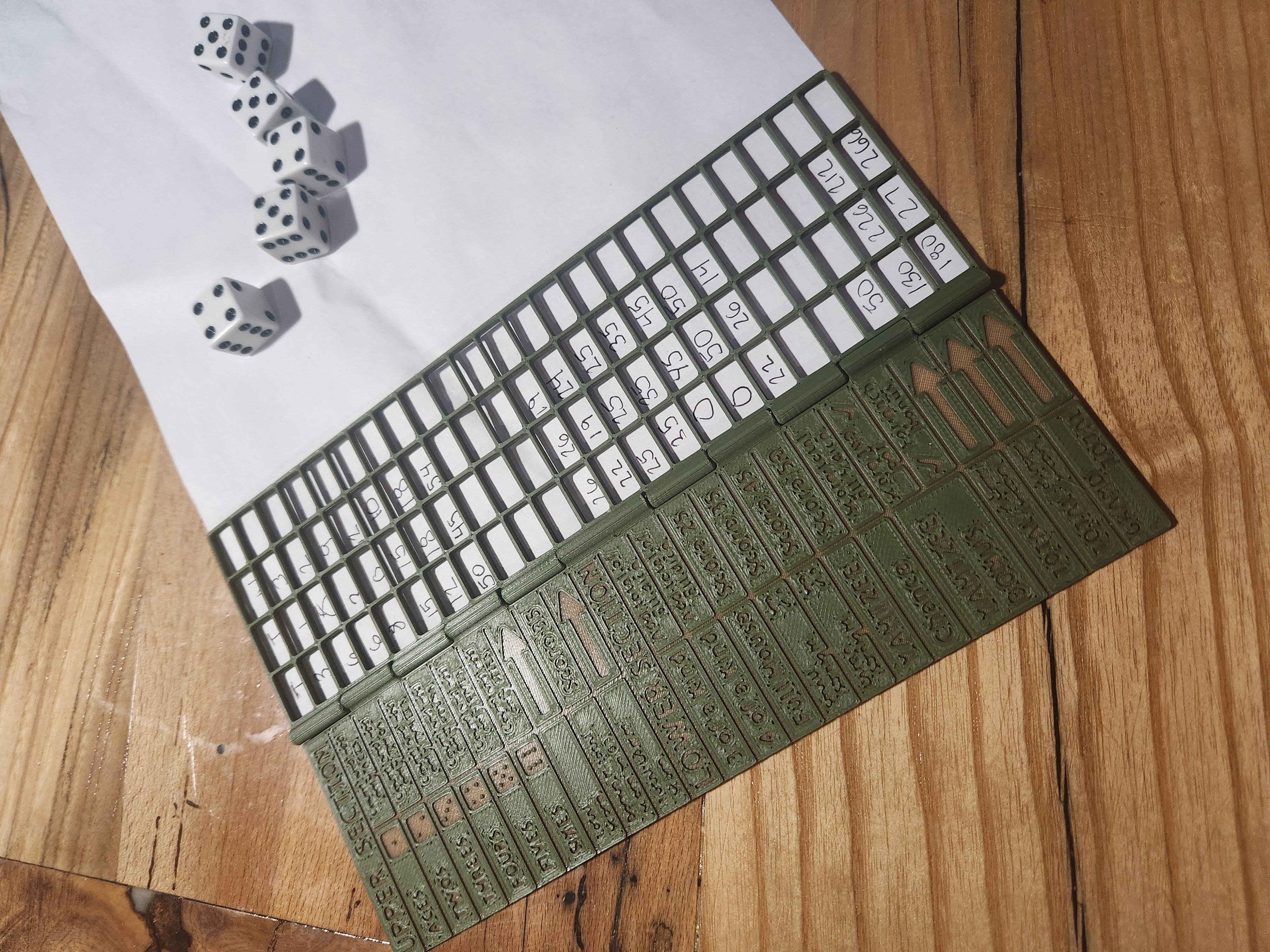 Yahtzee Foldable Scorer