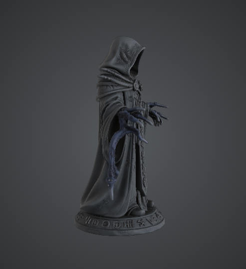 Dark Arcane Sorcerer – Hooded Shadow Mage with Claw Magic — miniatura 2