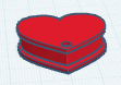 heart sandwich keychain