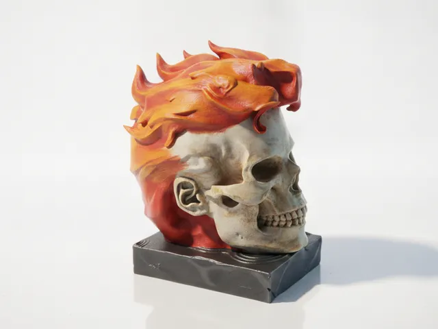MJ Skull Sculpture Gothic Collectible 3D Printable