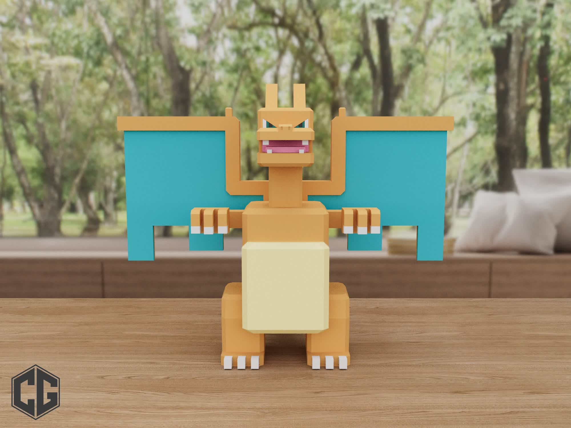 Miniatura 7 do modelo 3D Charizard Pokemon Multipart