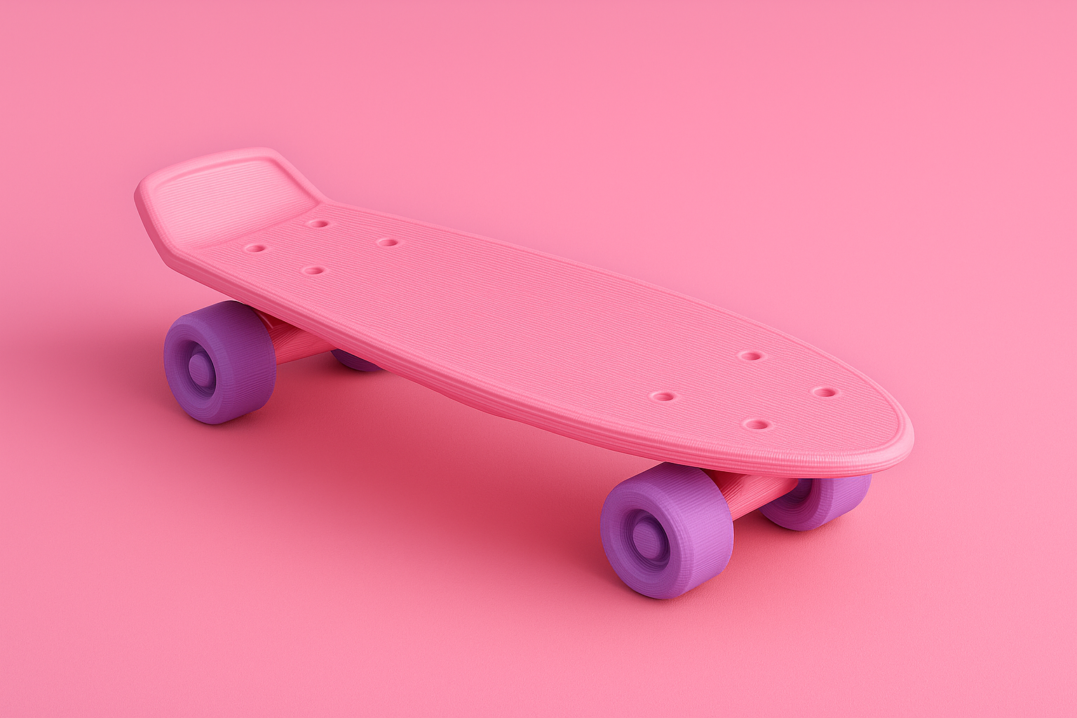Mini Skateboard Figurine (Multicolor)