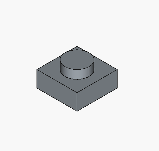 Lego 1 x 1 Plate 3D model