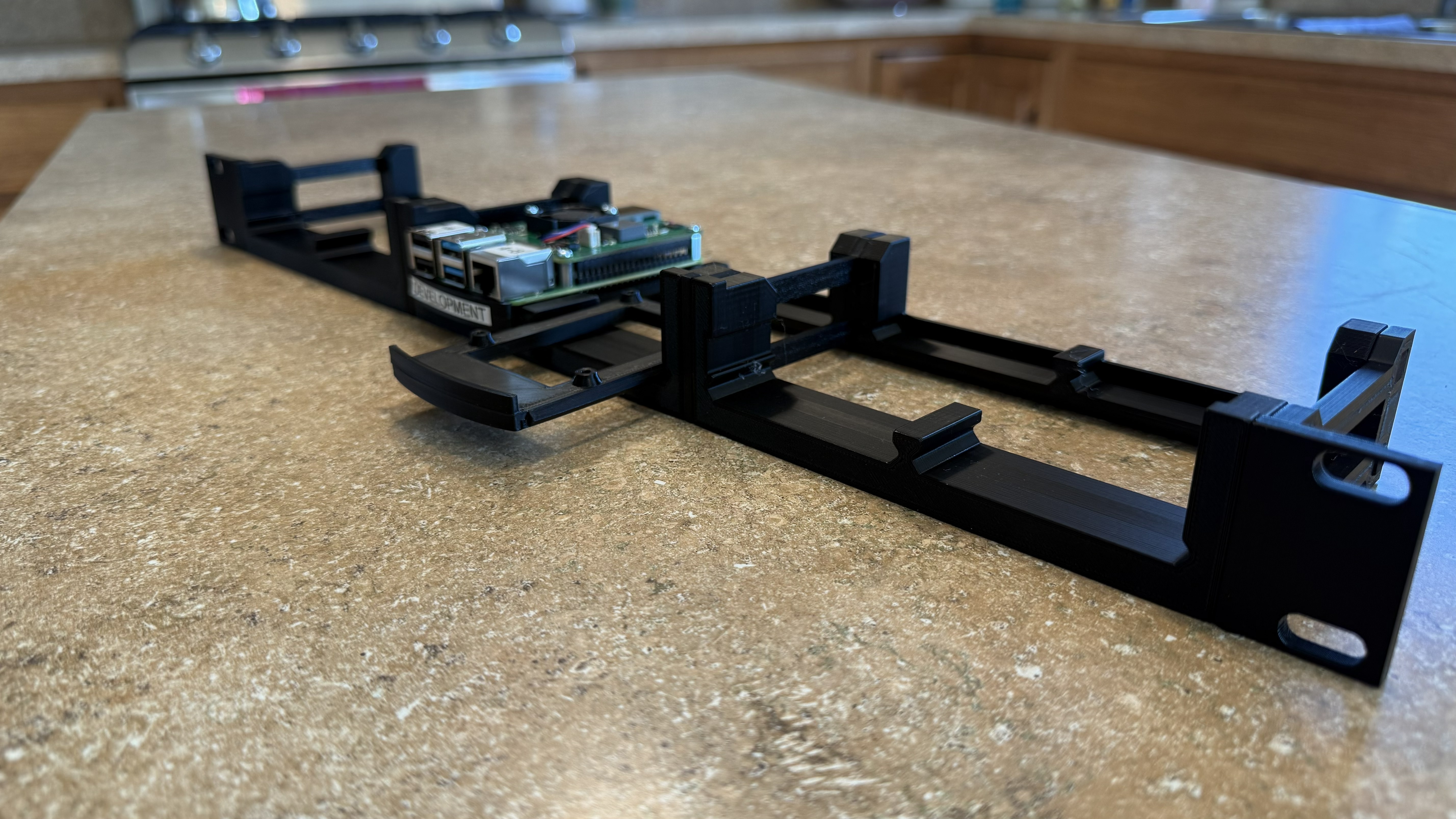 Raspberry Pi 1U Rack Mount (19” & 10”) - Press-Fit System - PoE ONLY 3D model