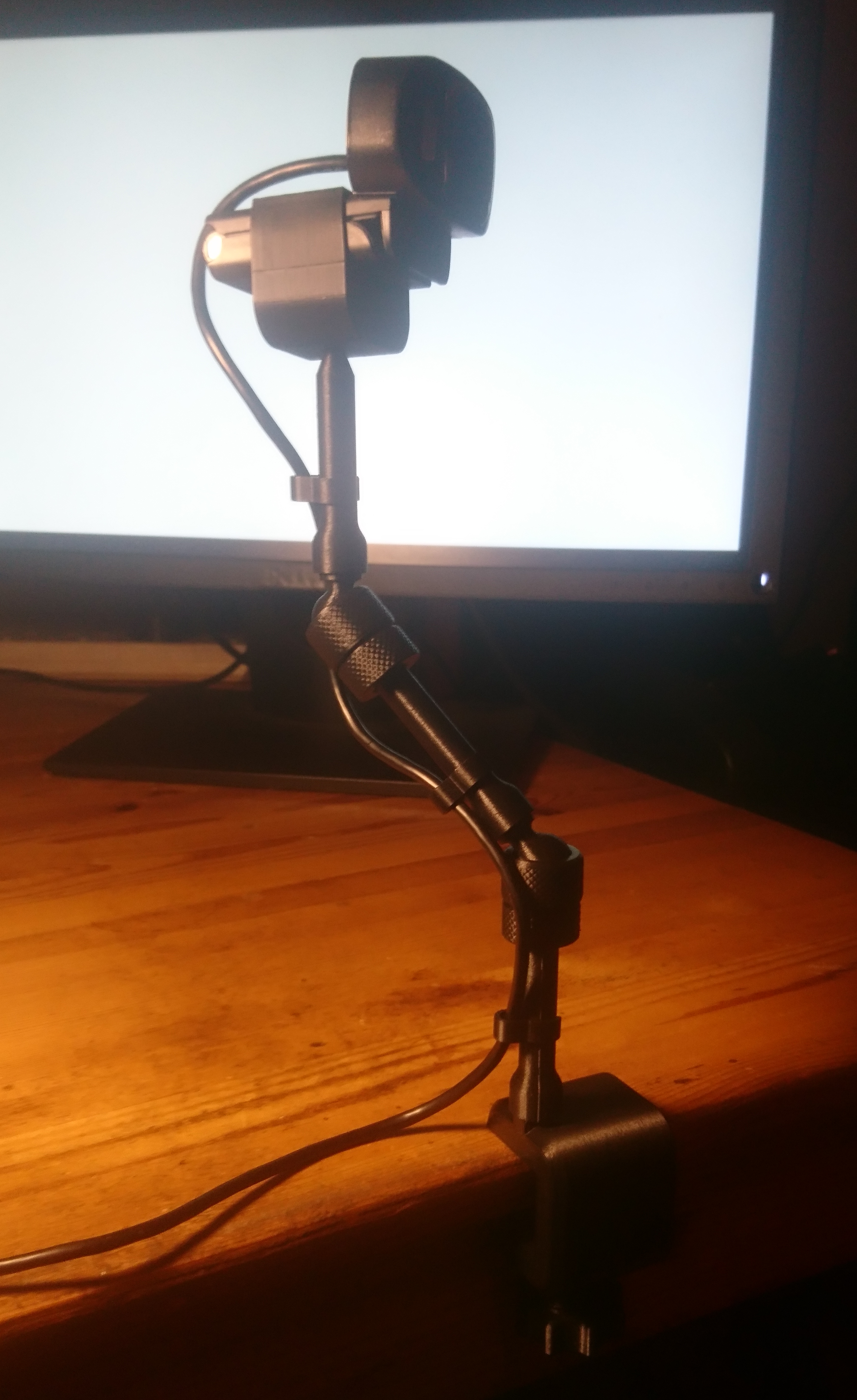 Clamp and 1/4-20 UNC camera mount for Articulated Arm 3D model thumbnail