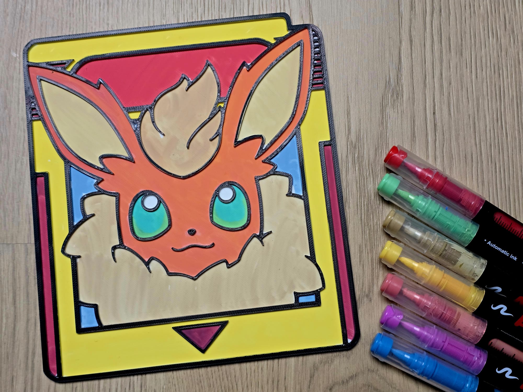 Flareon Gamecard Pokemon Coloring