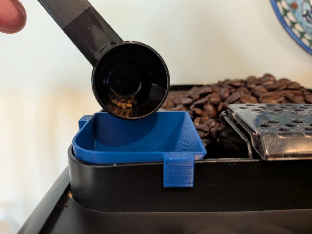 Spice dosing funnel for Philips/Saeco superautomatic coffee maker