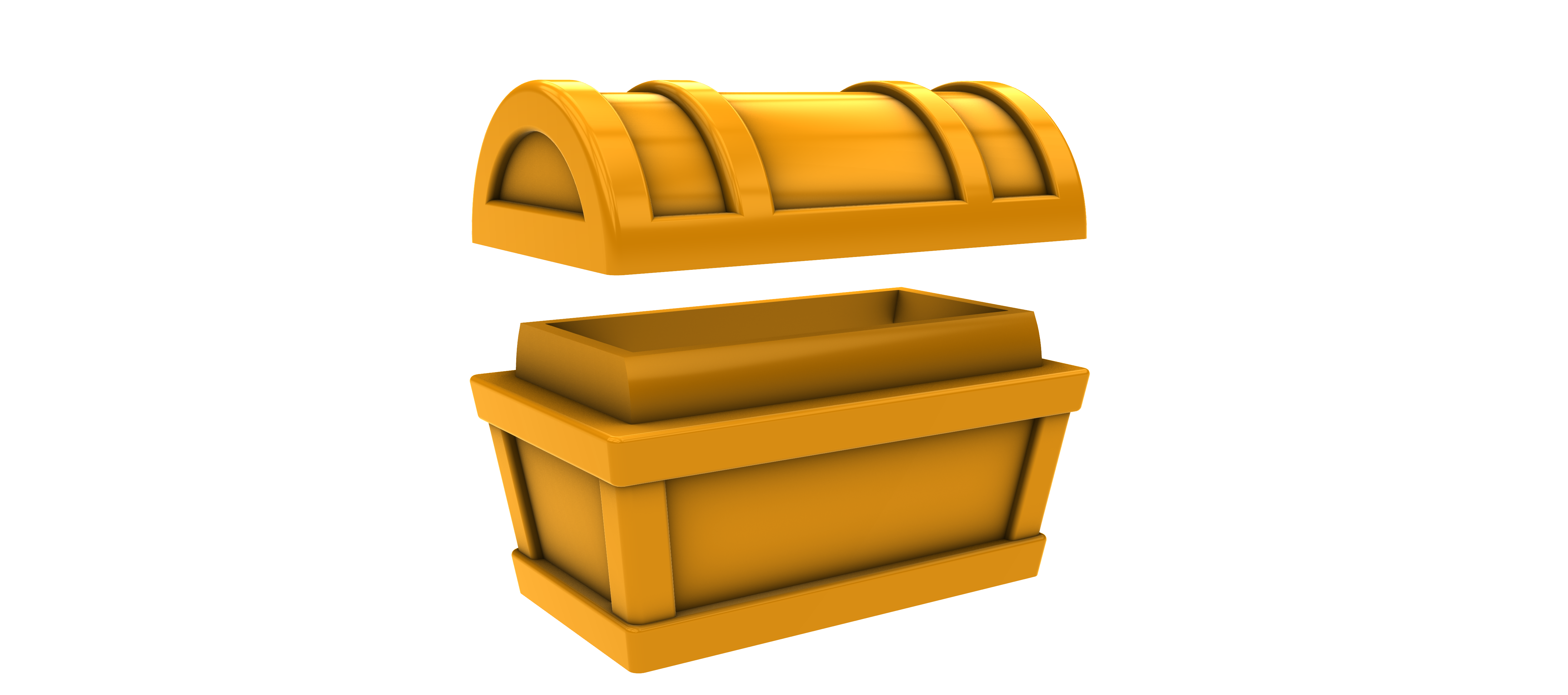 Miniatura 5 do modelo 3D Treasure Chest Container V2