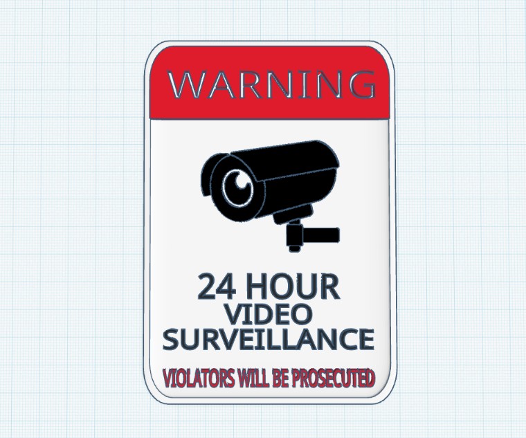 24 Hour CCTV Security Surveillance Sign