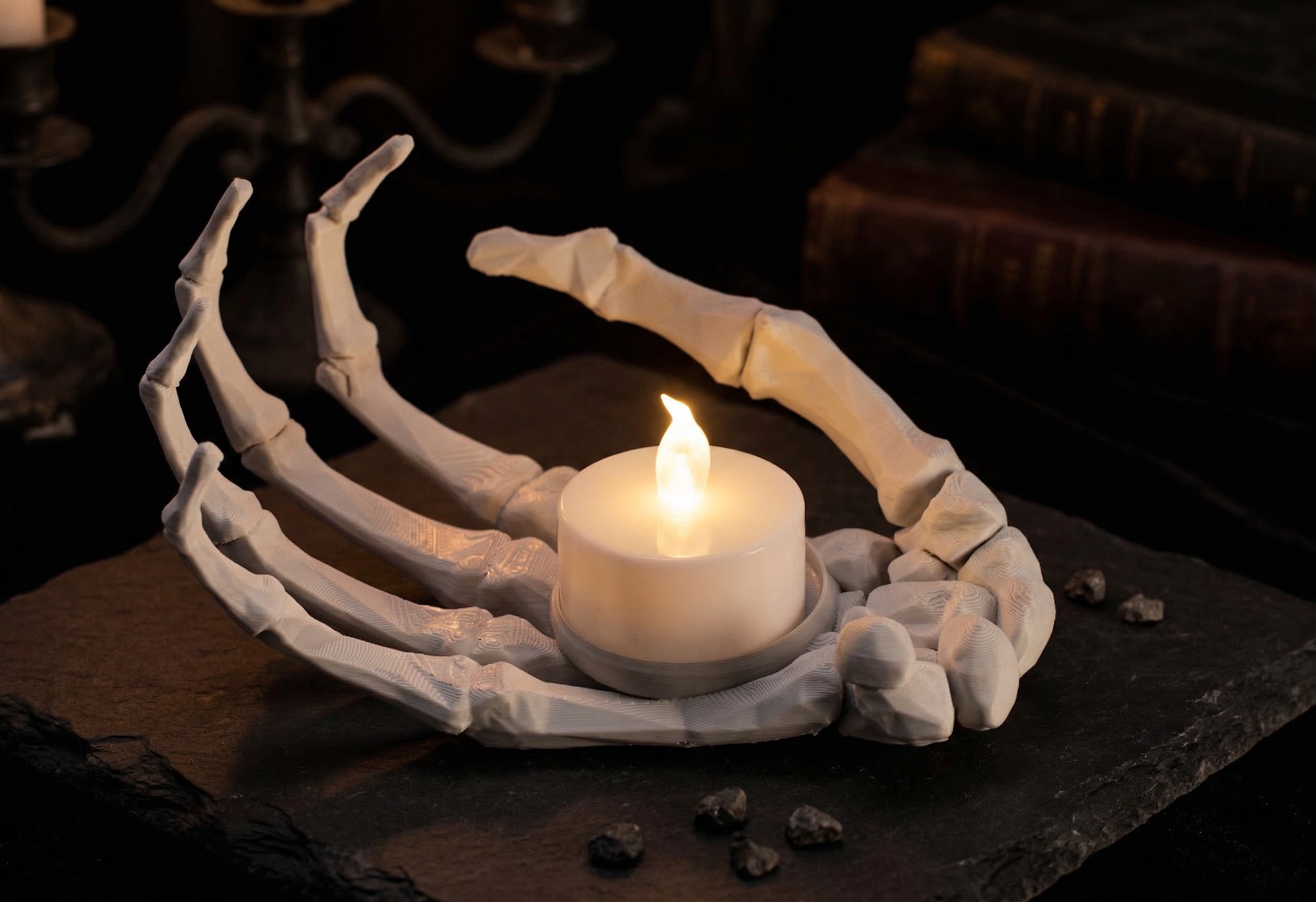 Skeletal Hand Tealight Holder
