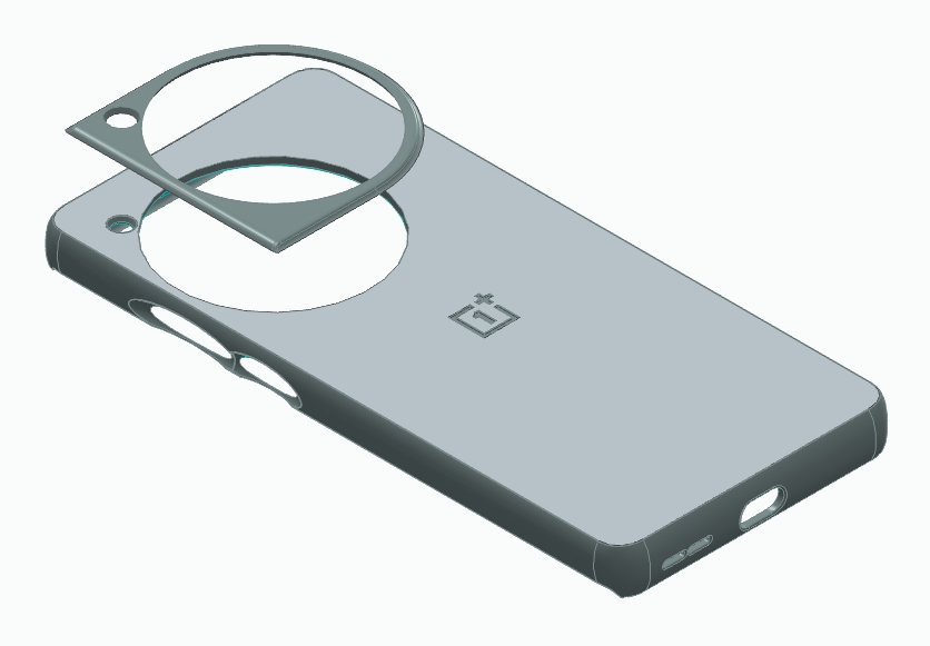 OnePlus 12 TPU case with glue on cam  ring.