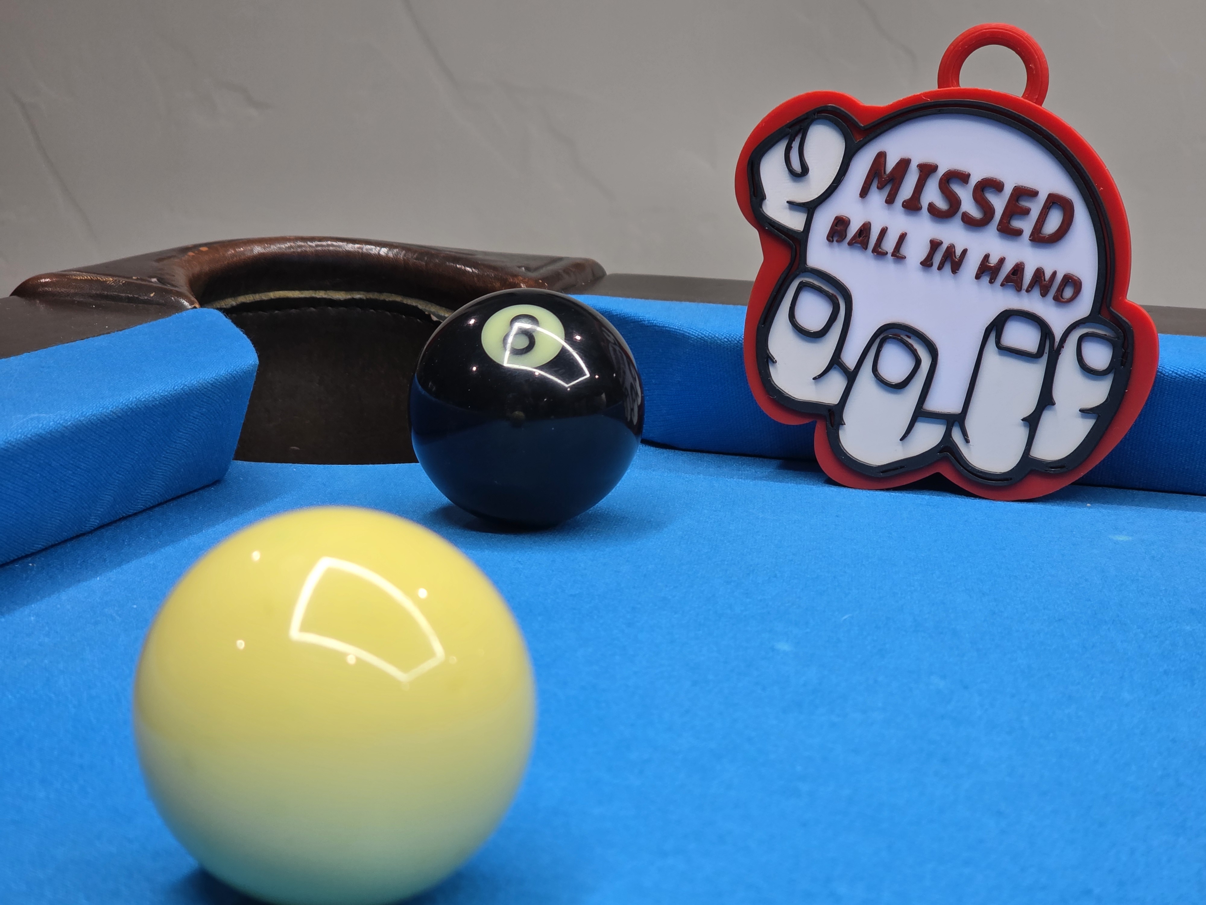 Missed Ball-in-Hand pendant