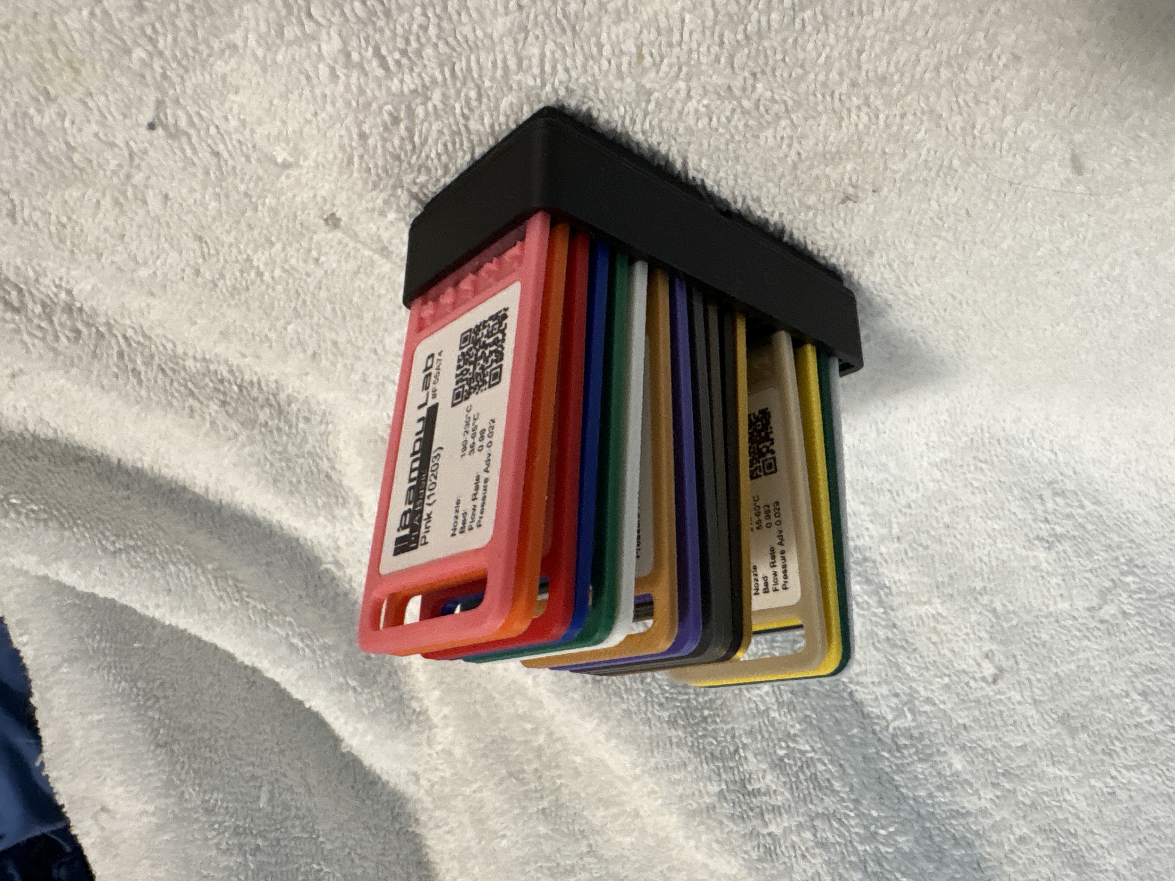 Gridfinity Bin for Filament Sample Cards
